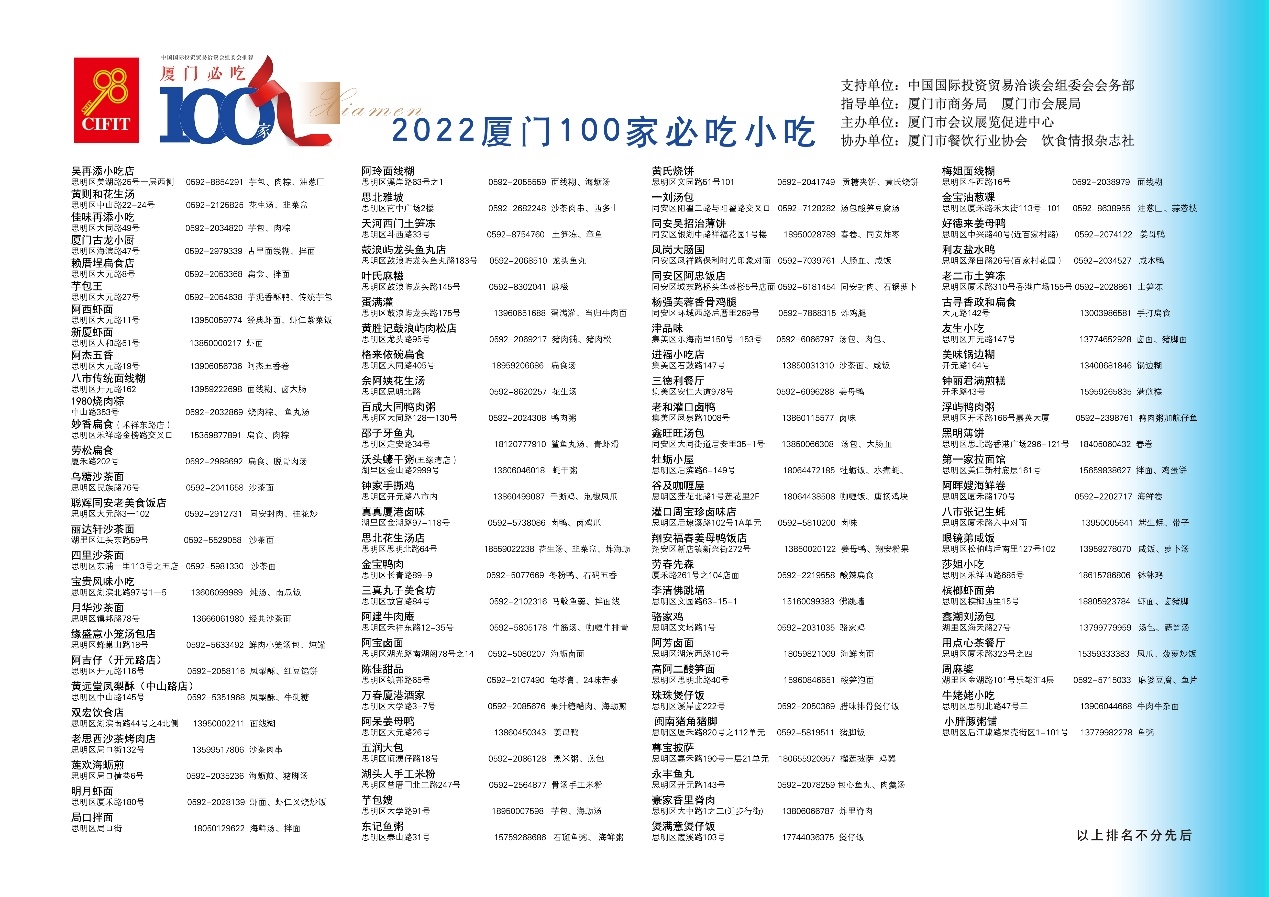 2022《廈門必吃100家餐廳》上線！重新定義廈門特色美食|餐飲界